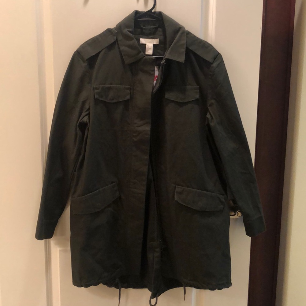 Dark green utility jacket
